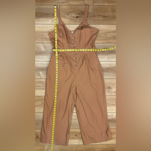 NWT Universal Thread “Iced Tea” Sleeveless Pleated Button Up Jumpsuit Size 16 - Picture 6 of 9